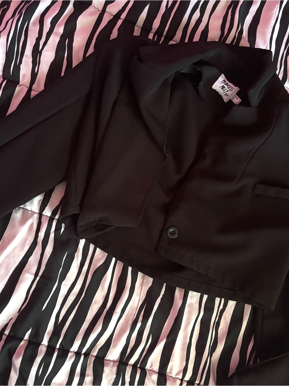 Princess Polly Black Lined Top